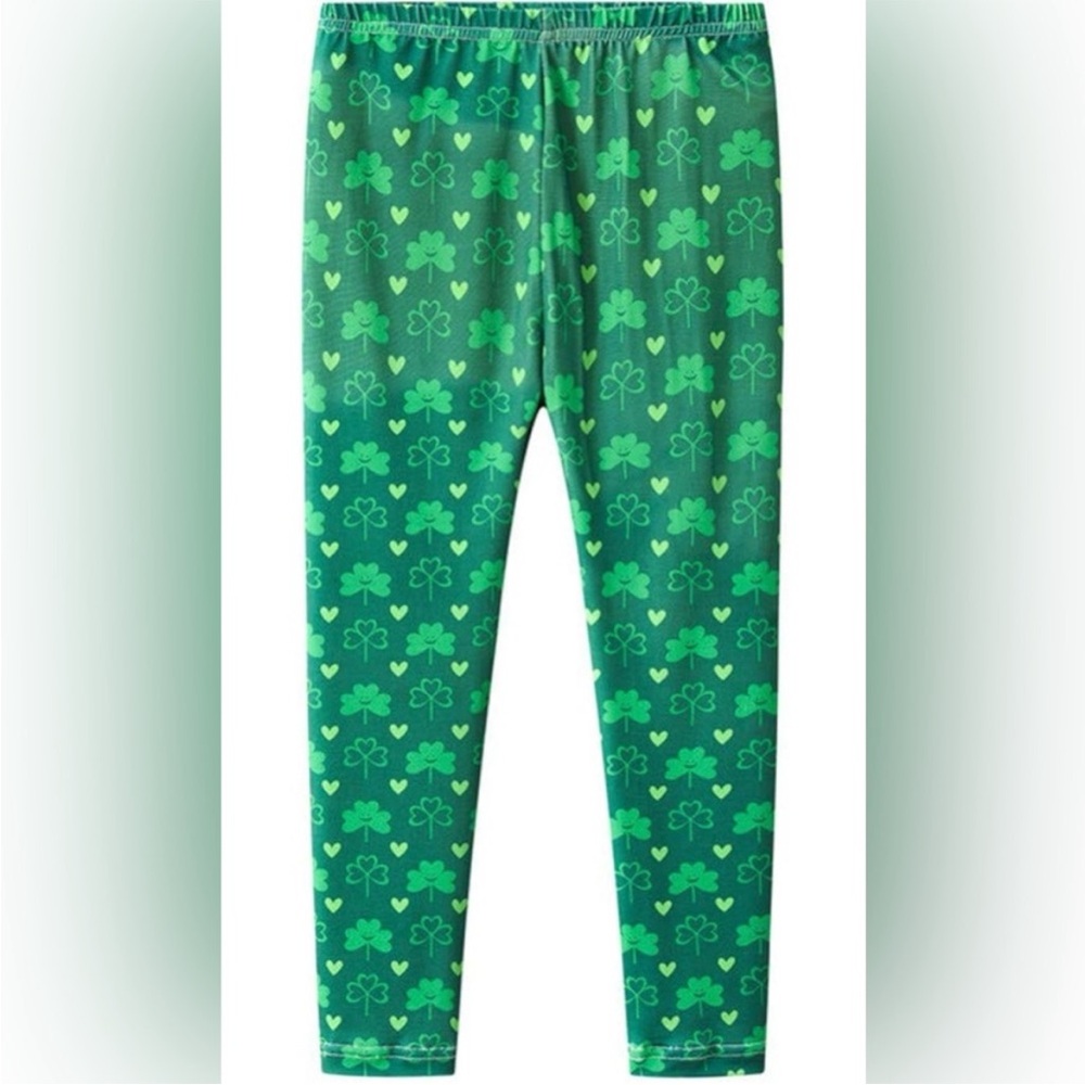 Girl's St. Patrick's Day Shamrock Leggings
